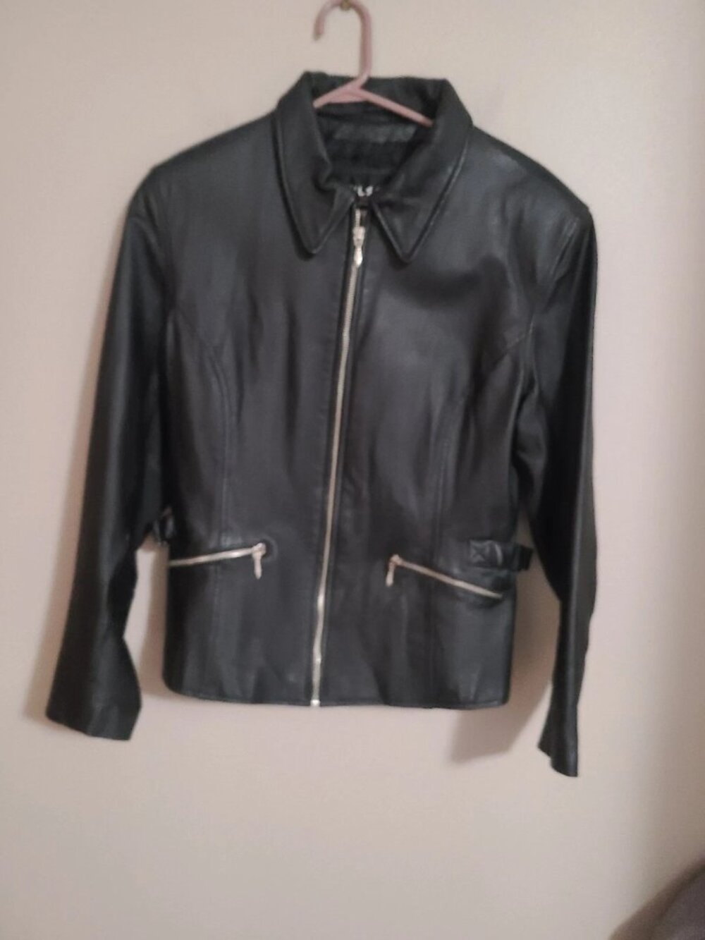 Wilson's Leather - Vintage Motorcycle Jacket Women's Medium- Zip Pockets